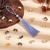   120Pcs 3 Colors Brass Folding Crimp Ends FIND-PH0020-81-5