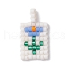 Seed Beads Beaded Charms PALLOY-MZ00256-01-2