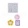 DIY PawPrint & Heart & Star & Rectangle Shaped Pendant Food-grade Silicone Molds SIMO-D001-05-1