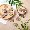 Cheriswelry 16Pcs 4 Styles Resin & Walnut Wood Pendants RESI-CW0001-13-6