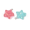 Transparent Resin Pendants RESI-Q020-04A-2