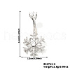 Chic and Simple Brass Full Crystal Rhinestone Snowflake Curved Barbell Belly Button Rings DN7617-4-1