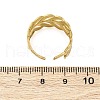 304 Stainless Steel Open Cuff Ring for Women RJEW-Z083-02G-04-5