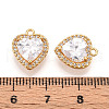 Brass Micro Pave Cubic Zirconia Charms KK-N261-117B-G-3