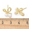 Brass Stud Earrings EJEW-F359-05G-3