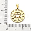 304 Stainless Steel Pendants STAS-D036-10G-3