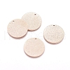 Ion Plating(IP) 304 Stainless Steel Textured Pendants STAS-I098-01-20mm-RG-1