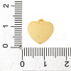925 Sterling Silver Blank Heart Charms STER-F057-03G-03-3