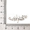 Tibetan Style Alloy Heartbeat Connector Charms PALLOY-D291-02AS-02-3