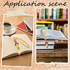 SUNNYCLUE 6Pcs Alloy Feather Pendant Bookmarks AJEW-SC0003-31A-5