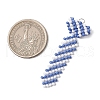 Father's Day Round Glass Seed Beaded Necktie Pendants PALLOY-MZ00731-2