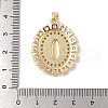 Brass Cubic Zirconia Pendants KK-Z050-30G-01-3