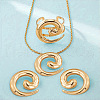 Vortex Alloy Pendant Necklace & Stud Earring & Cuff Bangle Sets FS-WGDE200-01-3