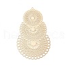 Rack Plating Brass Filigree Big Pendants KKC-K001-07KCG-1