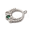 Brass Micro Pave Cubic Zirconia Pendants KK-P308-77P-2