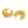 Rack Plating Brass Wire Spiral Hoop Earrings EJEW-A028-02G-2