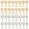 DICOSMETIC 20Pcs 2 Colors Brass Micro Pave Clear Cubic Zirconia Ice Pick Pinch Bails KK-DC0001-92-1