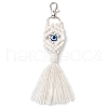 Handmade Macrame Cotton Threads & Resin Evil Eye Pendant Decoration HJEW-JM02627-02-2