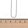 925 Sterling Silver Oval Twisted Chain Necklaces NJEW-H056-01C-P-5