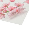 3Pcs 3 Styles Flower PET Waterproof Stickers Sets STIC-C008-02D-3