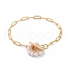 Brass Paperclip Chain Bracelets BJEW-JB05271-1