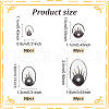 ANATTASOUL 200Pcs 4 Styles Plastic Cabochons KY-AN0001-01-2