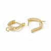 Brass Hoop Earring Findings with Latch Back Closure KK-A172-19G-2