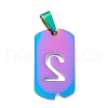Ion Plating(IP) 304 Stainless Steel Pendants STAS-H144-02MC-2-2