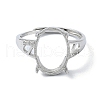 Adjustable 925 Sterling Silver Ring Components STER-K179-38P-2