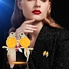 Magpie Alloy Rhinestone Brooches for Backpack Clothes PW-WG4E8D5-01-3