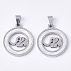 201 Stainless Steel Pendants STAS-N089-59P-1