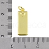 Brass Micro Pave Clear Cubic Zirconia Pendants KK-P266-06G-M-3