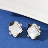 304 Stainless Steel Rhinestone Stud Earrings EJEW-Z089-05P-3