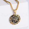 Retro Stainless Steel Eye of Ra Pendant Necklaces for Men HT4952-2-1