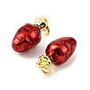 Fruit Brass Enamel Pendants KK-M324-04A-G-2