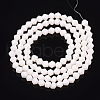 Opaque Solid Color Glass Beads Strands X-GLAA-Q080-4mm-B04-2