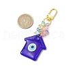 House Handmade Evil Eye Lampwork Pendant Decorations HJEW-JM03083-3