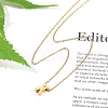 Ion Plating(IP) 304 Stainless Steel Pendant Necklaces NJEW-R050-01G-24-2