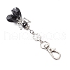 Angel Glass Pendant Decorations HJEW-MZ00261-07-4