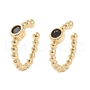 Brass Micro Pave Cubic Zirconia Cuff Earrings EJEW-H109-01G-G-1