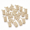 Brass Cubic Zirconia Charms KK-S348-330E-1