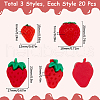 SUNNYCLUE 60Pcs 3 Styles Strawberry Resin Decoden Cabochons RESI-SC0005-69-2