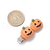 Pumpkin Iron Flat Alligator Hair Clips PHAR-JH00130-3