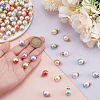   100Pcs 10 Colors Gradient Color ABS Plastic Imitation Pearl Pendants FIND-PH0023-54-3