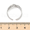 Hammered 304 Stainless Steel Cuff Rings RJEW-S626-04P-3
