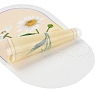 50Pcs Capsule with Flower PVC Sticker Labels STIC-E006-01-4