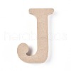 Letter Unfinished Wood Slices DIY-WH0162-62J-1