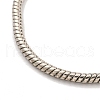 3MM Brass European Style Round Snake Chain Bracelets for Jewelry Making BJEW-G703-01P-2