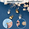 Unicraftale 4Pcs 2 Colors 925 Sterling Silver Puffed Heart Charms with Jump Rings STER-UN0001-33-5