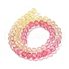 Transparent Painted Glass Beads Strands X1-DGLA-A034-T8mm-A07-5